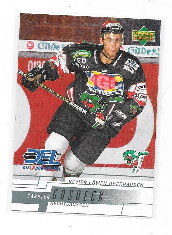 2001-02 German DEL Upper Deck Ice Hockey Card #201 Carsten Gosdeck , Revier Löwen Oberhausen