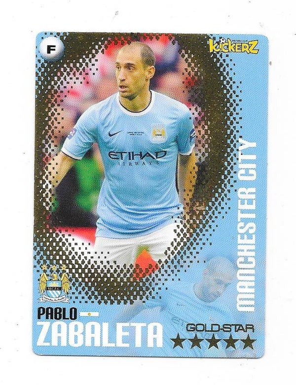 2013-14 Swedish Kickerz Goldstar # Pablo Zabaleta , Manchester City & Argentina