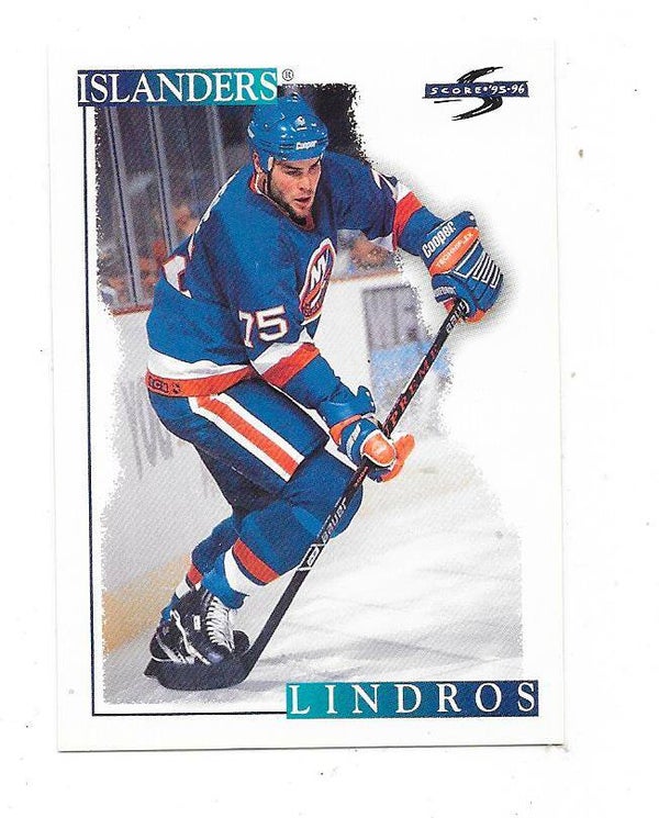 1995-96 Score #14 Brett Lindros , New York Islanders