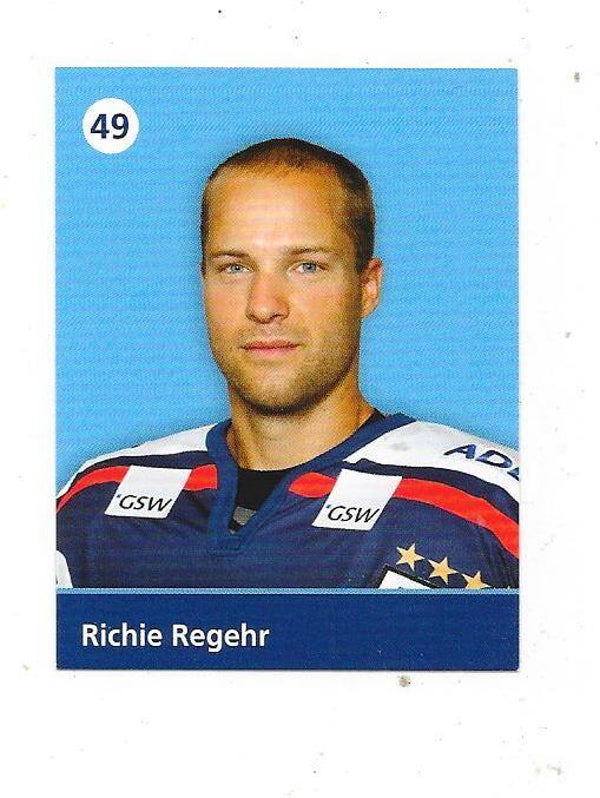 2009-10 German Eisbären Berlin Teamissued Ice Hockey Card #49 Richie Regehr ,  Kelowna Rockets