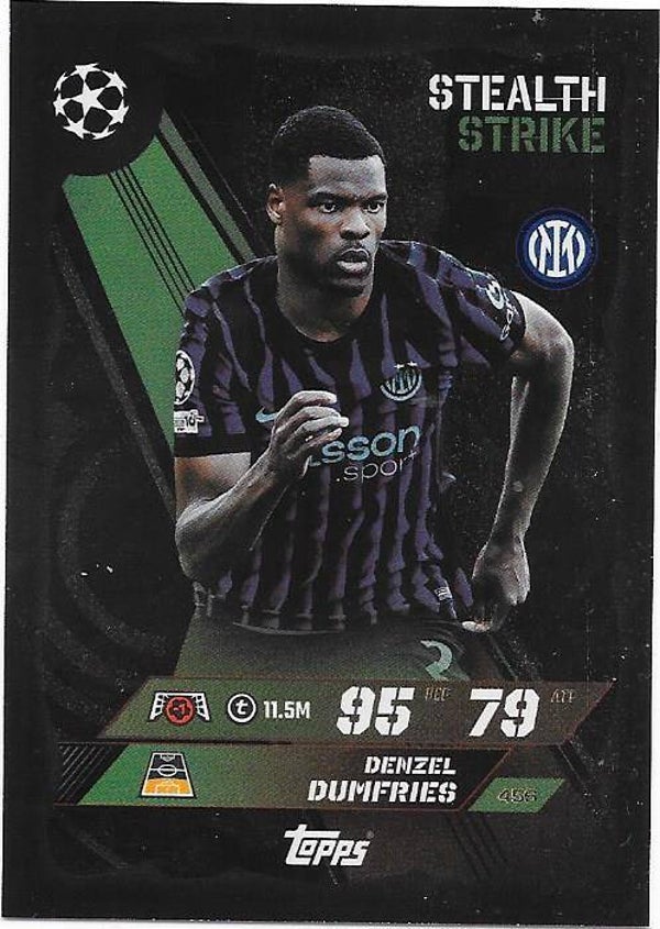 2025-26 Topps Match Attax CHL Stealth Strike #456 Denzel Dumfries , Inter Milan