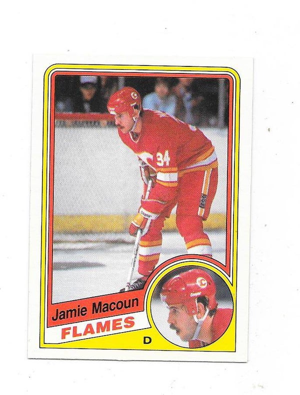 1984-85 OPC #230 Jamie Macoun , Calgary Flames RC