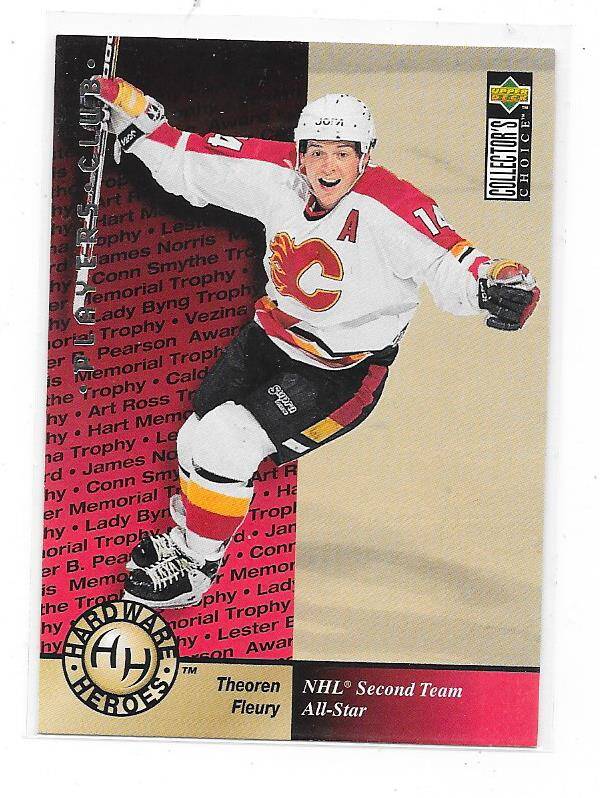 1995-96 UD Collector`s Choice Players Club Paraller #384 Theoren Fleury , Calgary Flames