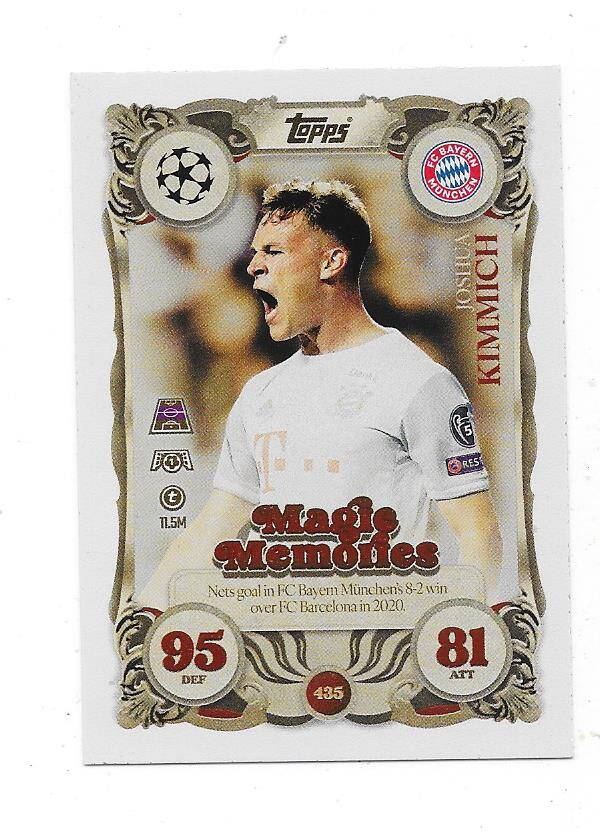 2025-26 Topps Match Attax Football CHL Magic Memories #435 Joshua Kimmich , Bayern Munchen