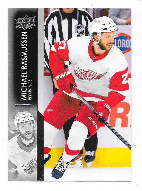 2021-22 Upper Deck NHL Ice Hockey Card #318 Michael Rasmussen , Detroit Red Wings