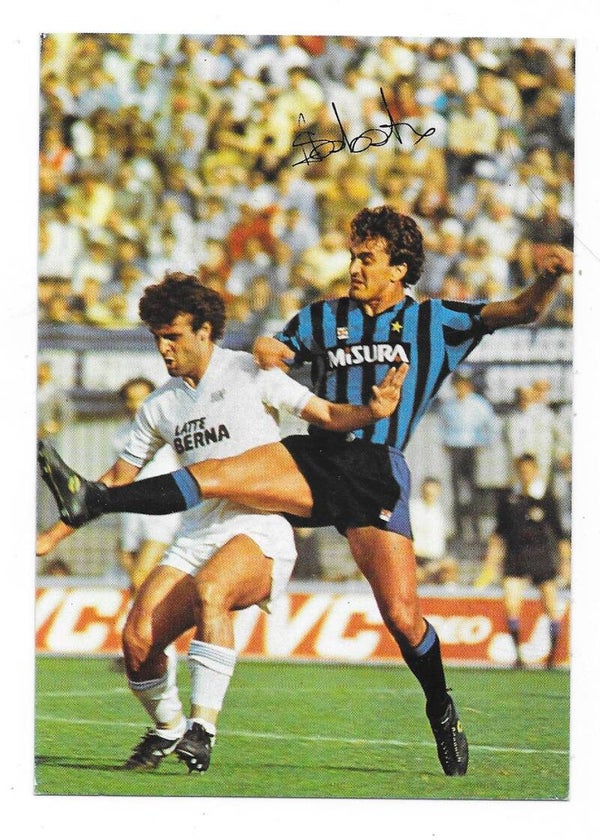 Inter Milan Teamissued Football Postcard # Antonio Sabato , Italia