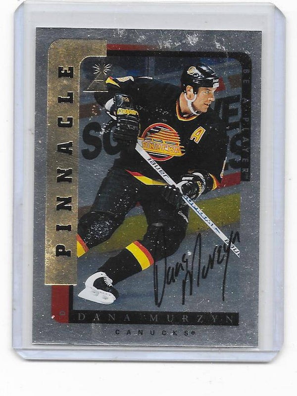 1996-97 Be A Player Signature NHL Ice Hockey Card #160 Dana Murzyn , Vancouver Canucks
