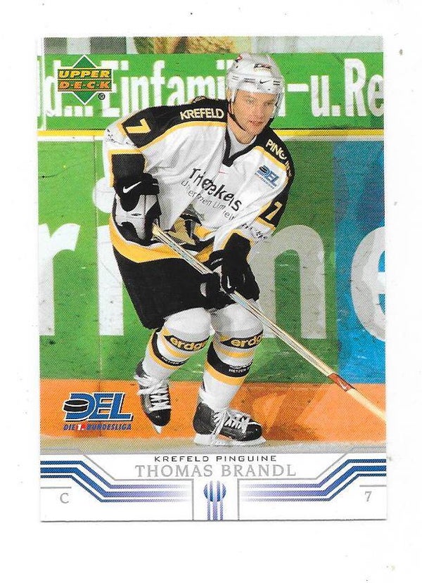 2001-02 German DEL Upper Deck  Ice Hockey card #153 Thomas Brandl , Krefeld Pinguine