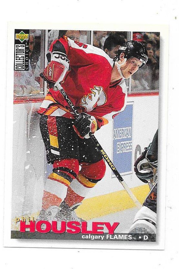 1995-96 Collector`s Choice  Ice Hockey Card #212 Phil Housley , Calgary Flames