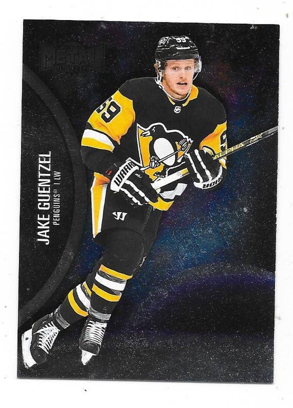2021-22 Skybox Metal Universe NHL Ice Hockey Card # 74 Jake Guentzel , Pittsburgh Penguins