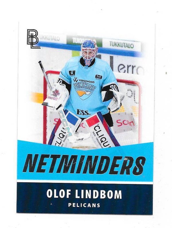 2024-25 Finnish Blueline Netminders #11 Olof Lindbom , Pelicans & BIK Karlskoga
