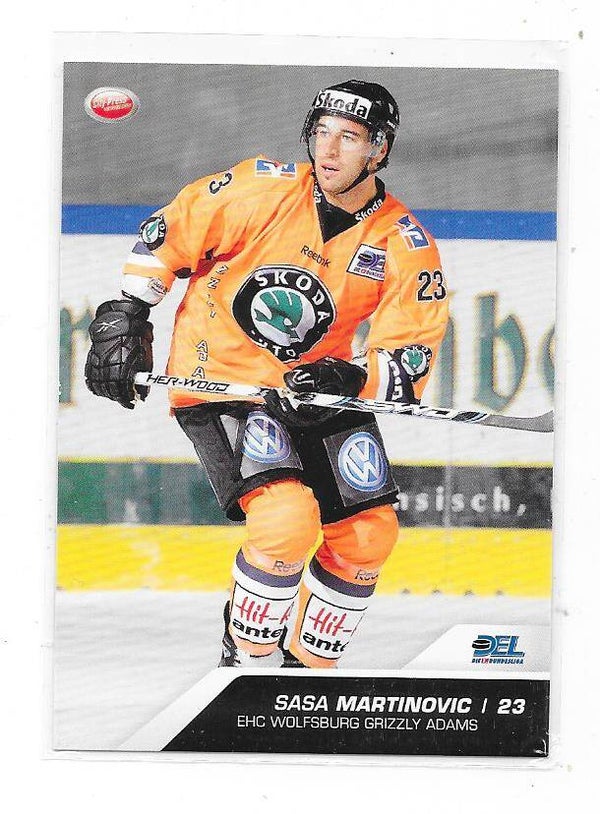 2009-10 German DEL Ice Hockey card #410 Sasa Martinovic , Grizzly Adams Wolfsburg , Medvescak Zagreb