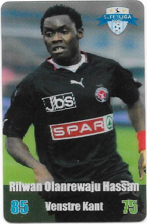 2012-13 Danish Kulma Superliga Kort Football card # Rilwan Olarewaju Hassan , FC Midtjylland