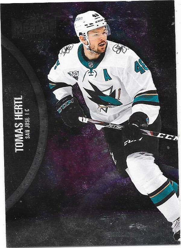 2021-22 SkyBox Metal Universe #68 Tomas Hertl , San Jose Sharks