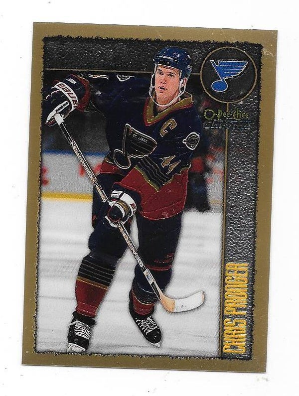 1998-99 OPC Chrome NHL Card #181 Chris Pronger , St Louis Blues