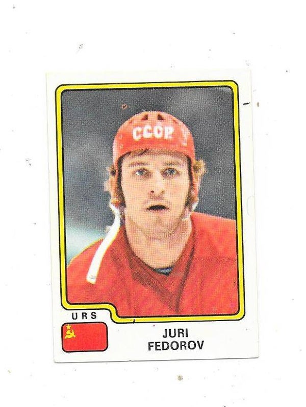 1979 Swedish Panini WC Ice Hockey Sticker #146 Yuri Fedorov , CCCP & Torpedo Gorky