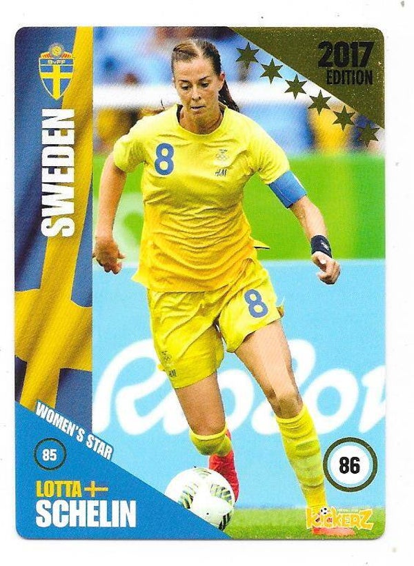 2016-17 Swedish Kickerz Goldstar #85 Lotta Schelin  Sweden , FC Rosengård