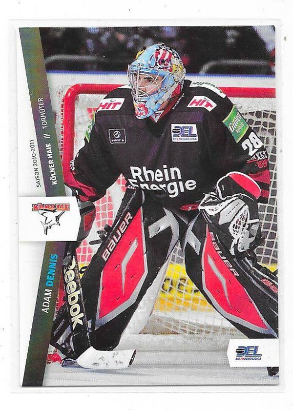 2010-11 German DEL Ice Hockey Card #151 Adan Dennis , Kölner Haie , Guelph Storm