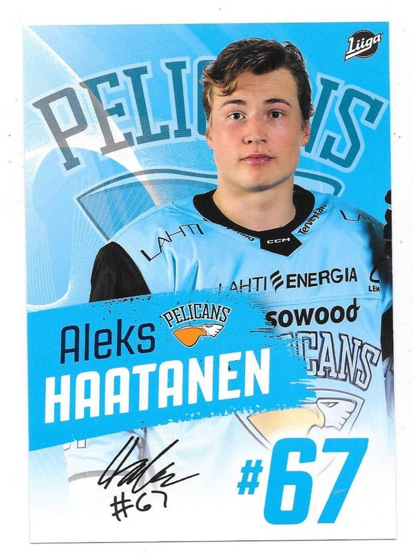 2021-22 Pelicans TeamIssued Ice Hockey  Card #67 Aleks Haatanen