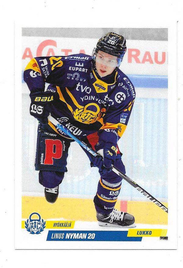 2022-23 Finnish Cardset #283 Linus Nyman Lukko , Kingston Frontenacs