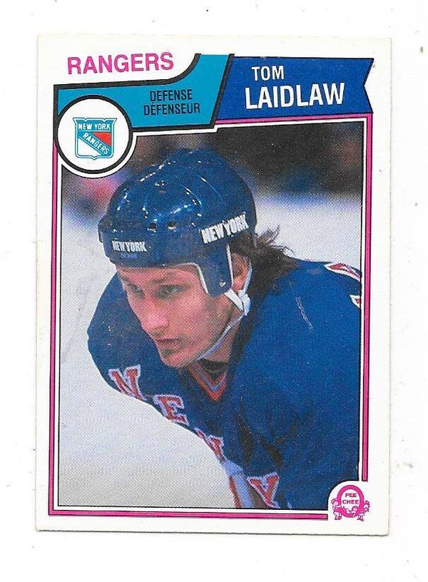 1983-84 OPC NHL Ice Hockey Card #247 Tom Laidlaw , New York Rangers
