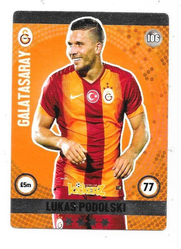2015-16 Swedish Kickerz Silverstar # Lukas Podolski  Galatasaray , Germany