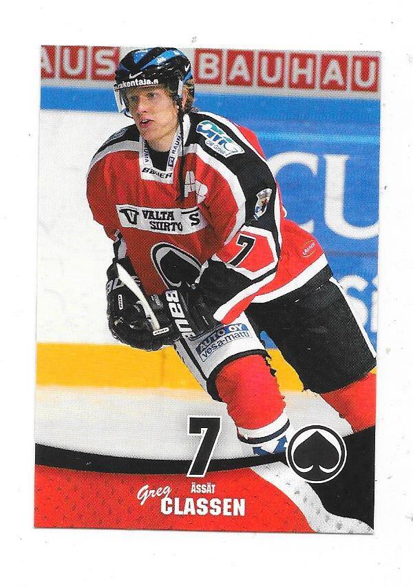 2004-05 Finnish Cardset #189 Greg Classen  Ässät , Merrimack College