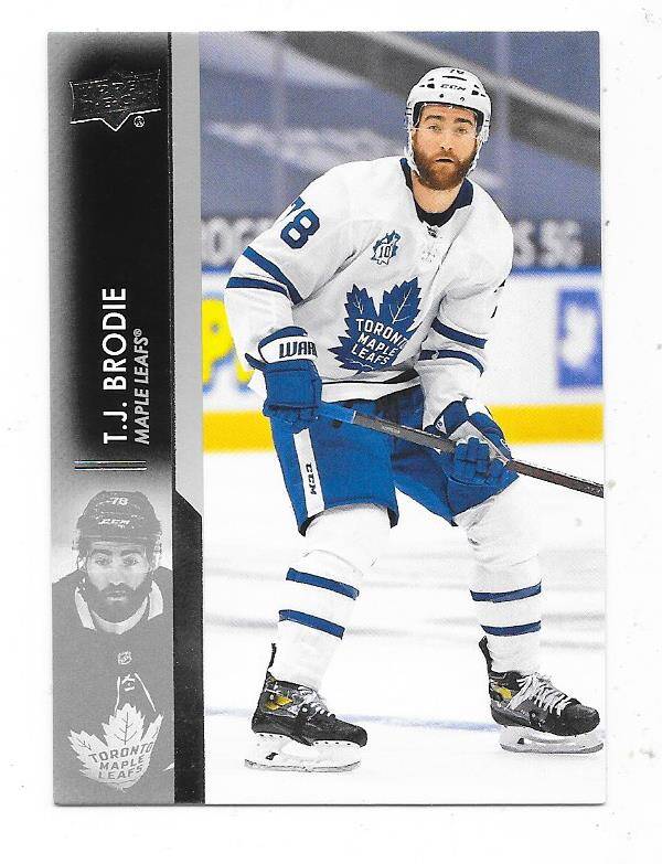 2021-22 Upper Deck NHL Ice Hockey Card #166 T.J.Brodie , Toronto Maple Leafs