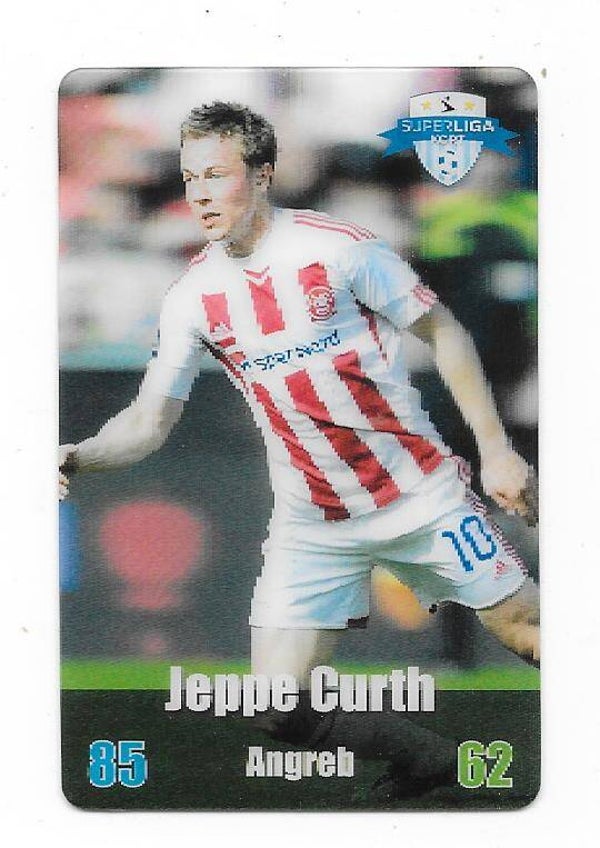 2012-13 Danish Superliga Kort Kulma Football Card  # Jeppe Curth ,  AaB