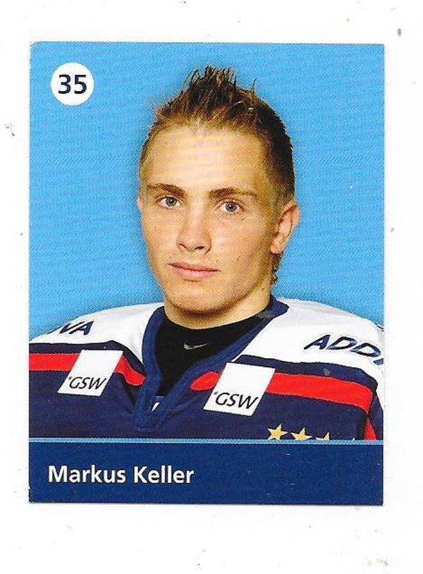 2009-10 German Eisbären Berlin Teamissued Ice Hockey Card #35 Markus Keller