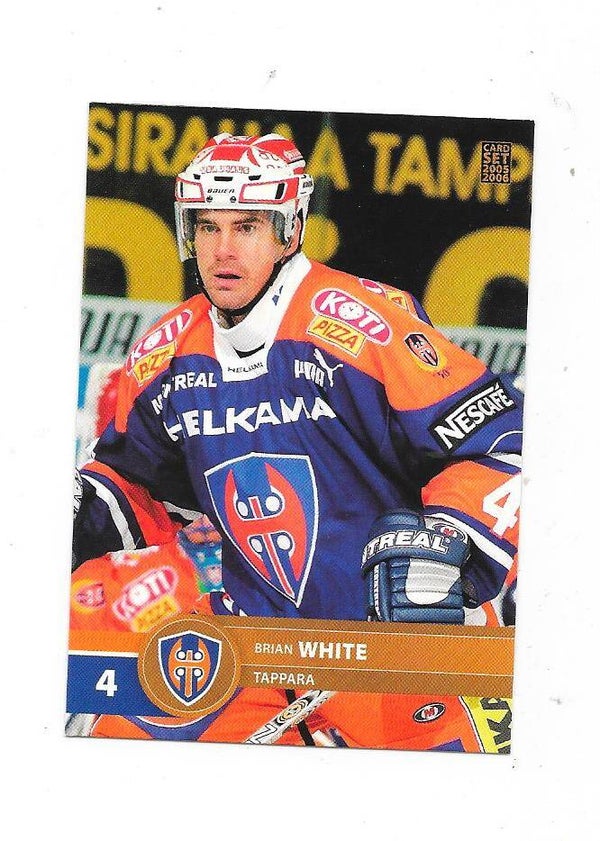 2005-06 Finnish Cardset Ice Hockey Card #316 Brian White , Tappara , Univ. of Maine