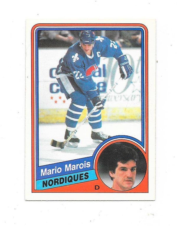 1984-85 OPC NHL Ice Hockey Card #282 Mario Marois , Quebec Nordiques