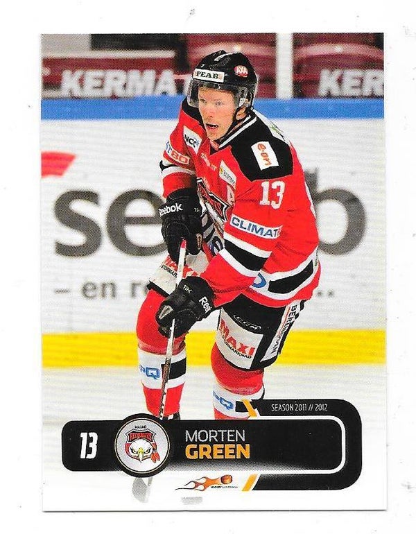 2011-12 Swedish Hockey Allsvenskan #93 Morten Green  Malmö Redhawks , Rungsted Cobras