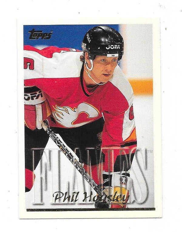 1995-96 Topps Premier NHL Ice Hockey Card #166 Phil Housley , Calgary Flames
