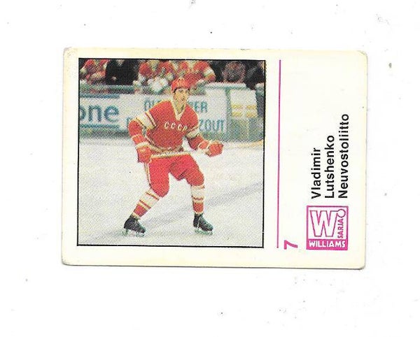 1971-72 Finnish Williams Ice Hockey Card #7 Vladimir Lutchenko , CCCP &  CSKA Moscow