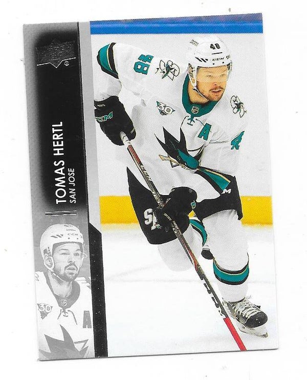 2021-22 Upper Deck NHL Ice Hockey Cards #149 Tomas Hertl , San Jose Sharks