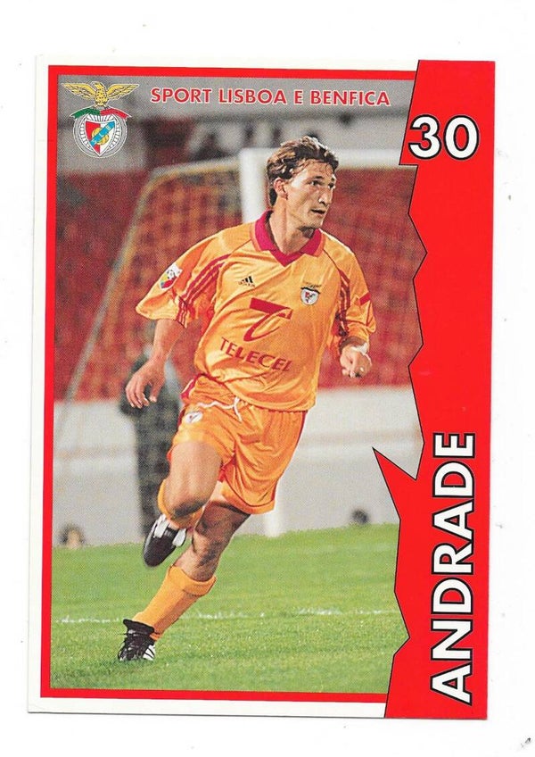 1998 Portugal Sport Lisboa Benfica teamissued Football card #30 Andrade