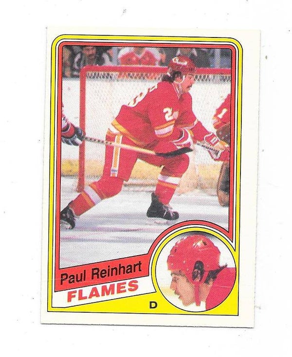 1984-85 OPC NHL Ice Hockey Card #235 Paul Reinhart , Calgary Flames