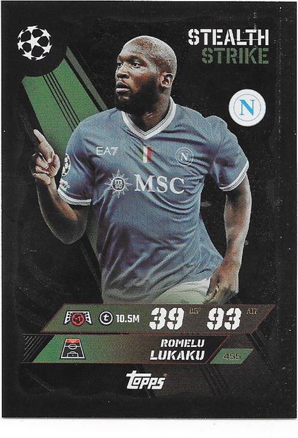 2025-26 Topps Match Attax CHL Stealth Strike #455 Romelu Lukaku , Napoli