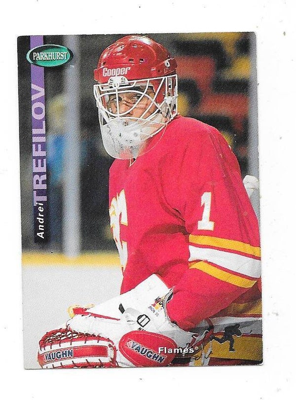 1994-95 Parkhurst NHL Ice Hockey Card  #36 Andrei Trefilov , Calgary Flames