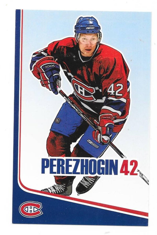 2006-07 Montreal Canadiens Teamissued Postcard NHL #42 Alexander Perezhogin , Avangard Omsk , Russia