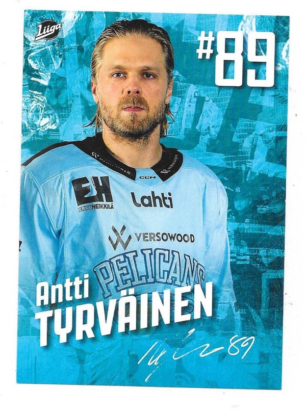 2023-24 Finnish Pelicans Teamissued Ice Hockey Card #89 Antti Tyrväinen ,  Fischtown Pinguins