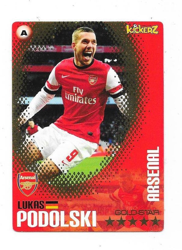 2013-14 Swedish Kickerz Goldstar # Lukas Podolski  Arsenal , Germany