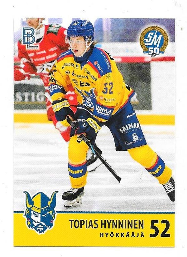 2024-25 Finnish Blueline TeamIssued #Jukurit-9 Topias Hynninen