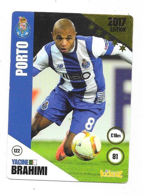 2016-17 Swedish Kickerz Goldstar # Yacine Brahimi , FC Porto & Algeria