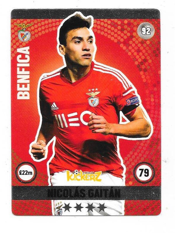 2015-16 Swedish Kickerz Silverstar # Nicolas Gaitan  Benfica , Argentina