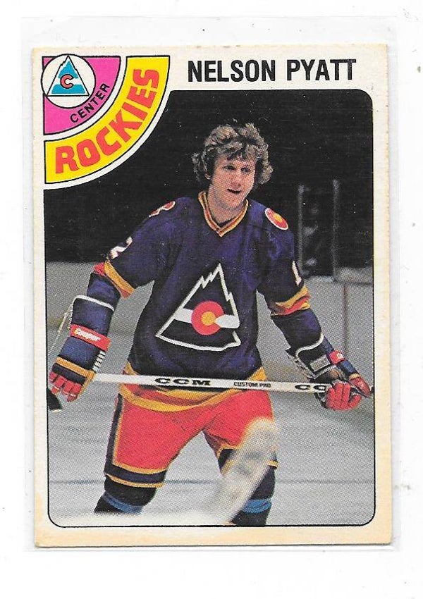 1978-79 OPC NHL Ice Hockey Card #354 Nelson Pyatt , Colorado Rockies