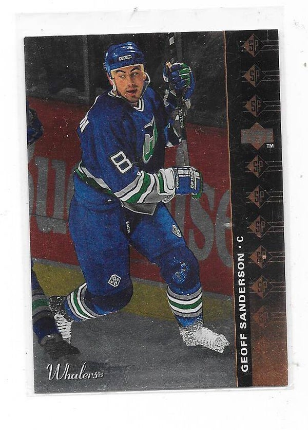 1994-95 Upper Deck SP Inserts NHL Ice Hockey Card #SP-25 Geoff Sanderson , Hartford Whalers