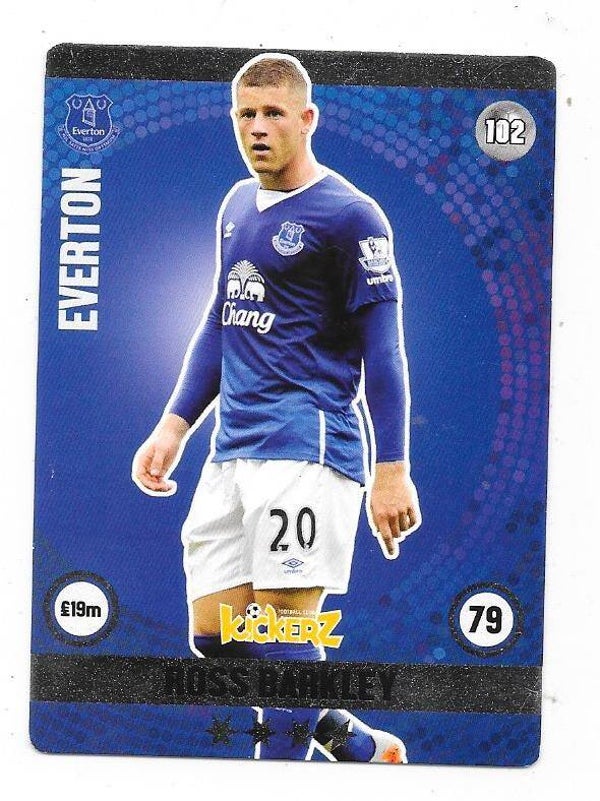 2015-16 Swedish Kickerz Silverstar # Ross Barkley , Everton