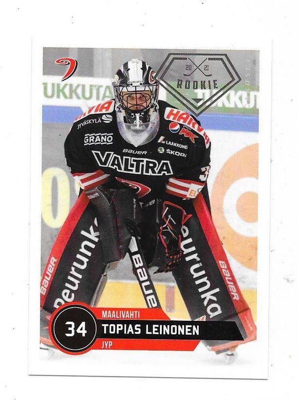 2021-22 Finnish Cardset Rookies #229 Topias Leinonen JYP , Rochester Americans
